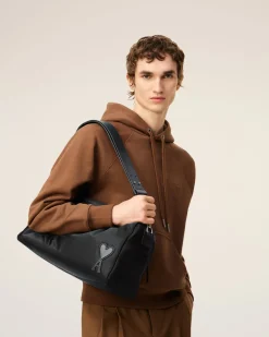 Sac Noir Marcel Large En Nylon Ouatiné