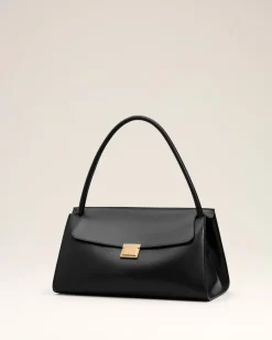 Sac Noir Mimi En Cuir Lisse