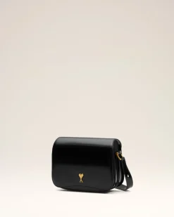 Sac Noir Paris Paris En Cuir Glacé