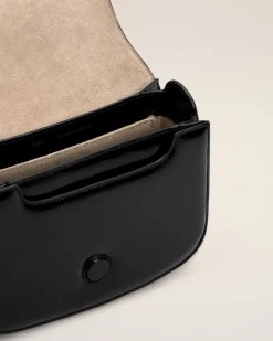 Sac Noir Paris Paris En Cuir Glacé