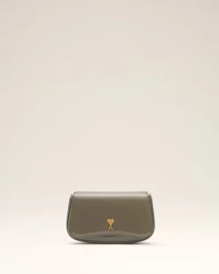 Sac Porté Croisé Gris Paris Paris Petit En Cuir Glacé