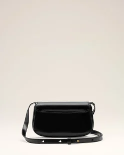 Sac Porté Croisé Noir Paris Paris Petit En Cuir Glacé