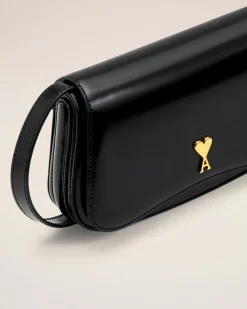 Sac Porté Croisé Noir Paris Paris Petit En Cuir Glacé