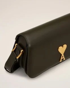 Sac Porté Épaule Paris Paris Vert En Cuir