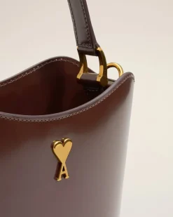 Sac Seau Bordeaux Mini Paris Paris En Cuir Glacé