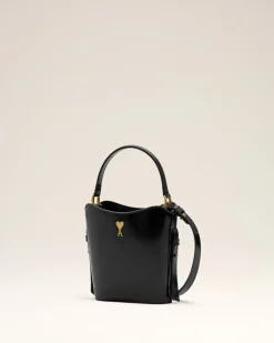 Sac Seau Noir Mini Paris Paris En Cuir Glacé