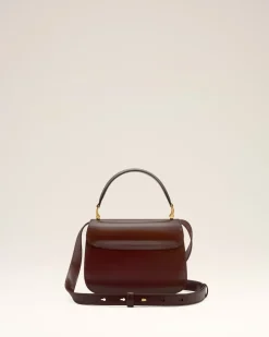 Sac Top Handle Bordeaux Paris Paris En Cuir Glacé