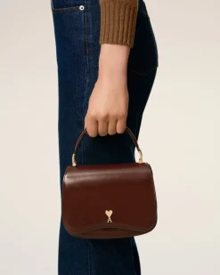 Sac Top Handle Bordeaux Paris Paris En Cuir Glacé