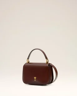 Sac Top Handle Bordeaux Paris Paris En Cuir Glacé