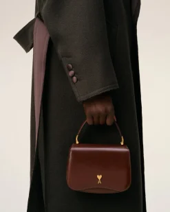 Sac Top Handle Bordeaux Paris Paris En Cuir Glacé