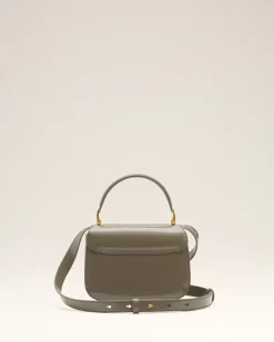 Sac Top Handle Gris Paris Paris En Cuir Glacé