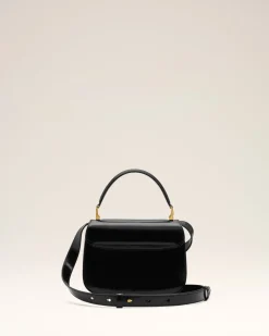 Sac Top Handle Noir Paris Paris En Cuir Glacé