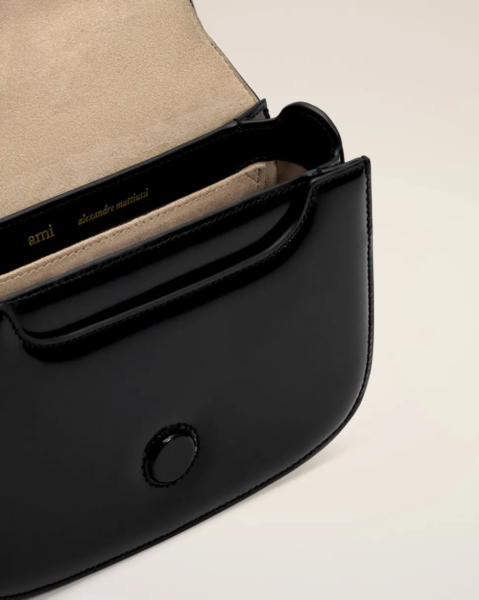 Sac Top Handle Noir Paris Paris En Cuir Glacé