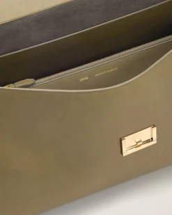 Sac Vert Mimi En Cuir Lisse