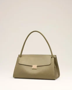 Sac Vert Mimi En Cuir Lisse