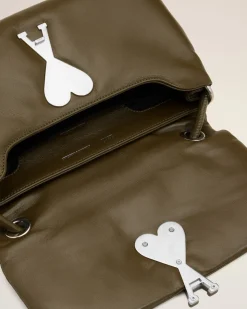 Sac Voulez-Vous Kaki En Cuir