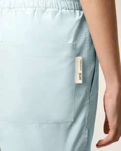 Short Bleu En Taffetas