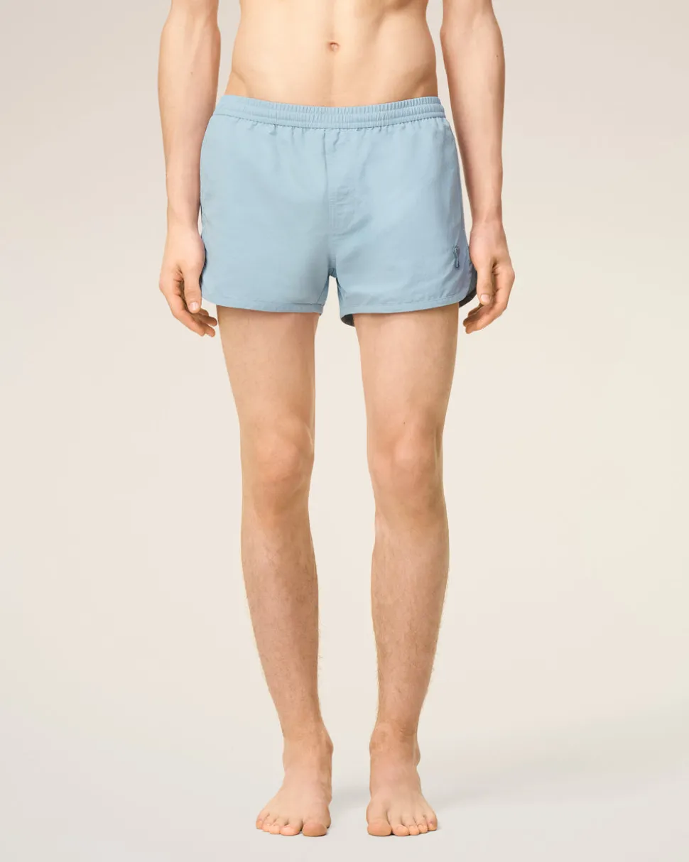 Short De Bain Bleu Uni