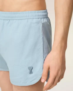 Short De Bain Bleu Uni