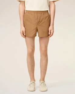 Short Marron En Taffetas