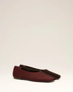 Souliers Bordeaux Plat Bicolores En Cuir