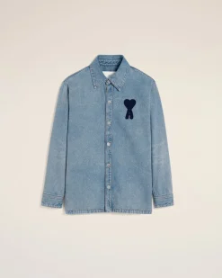 Surchemise Bleue Ami de Coeur En Coton