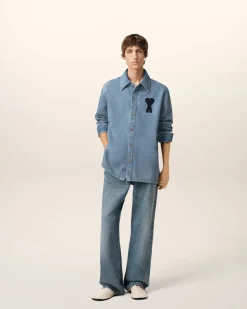 Surchemise Bleue Ami de Coeur En Coton