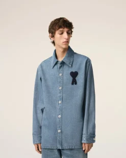 Surchemise Bleue Ami de Coeur En Coton