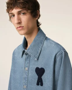 Surchemise Bleue Ami de Coeur En Coton