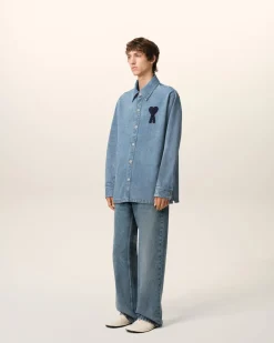 Surchemise Bleue Ami de Coeur En Coton