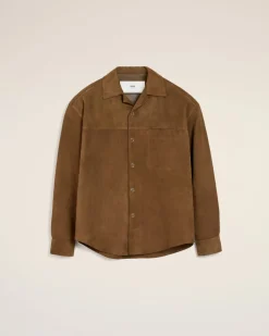 Surchemise Marron En Cuir