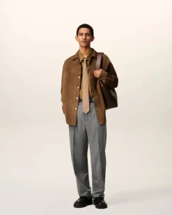 Surchemise Marron En Cuir