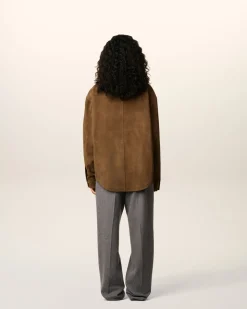 Surchemise Marron En Cuir