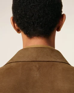 Surchemise Marron En Cuir