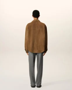 Surchemise Marron En Cuir