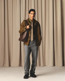 Surchemise Marron En Cuir