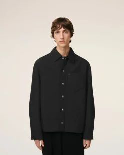 Surchemise Noire Ouatinée Ami de Coeur En Toile