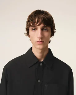 Surchemise Noire Ouatinée Ami de Coeur En Toile