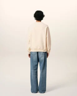 Sweatshirt Beige Patch Ami de Coeur En Coton