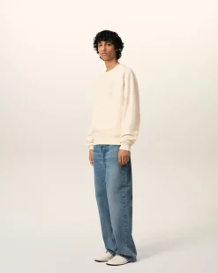 Sweatshirt Beige Patch Ami de Coeur En Coton