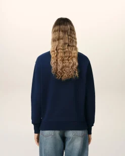 Sweatshirt Bleu Ami De Coeur En Coton Biologique