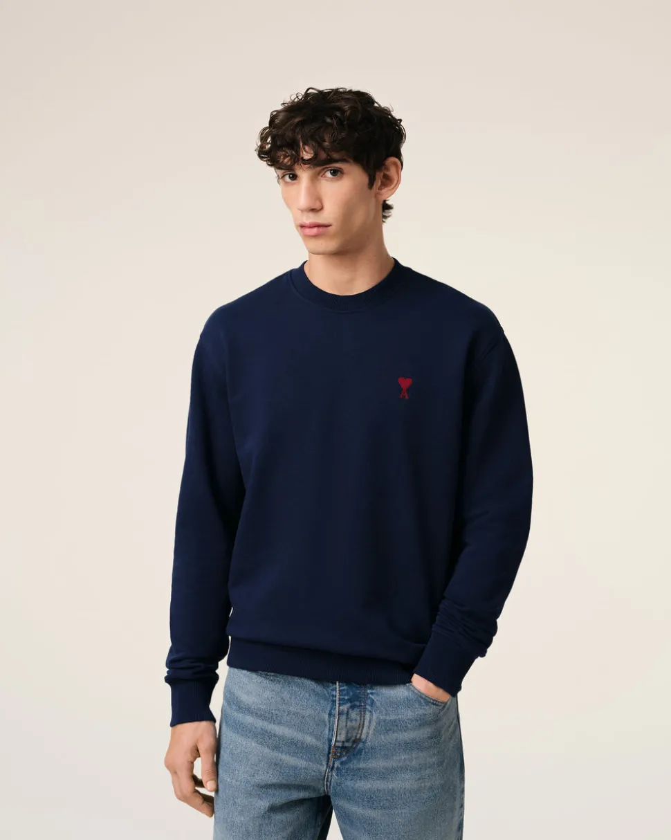 Sweatshirt Bleu Ami De Coeur En Coton Biologique