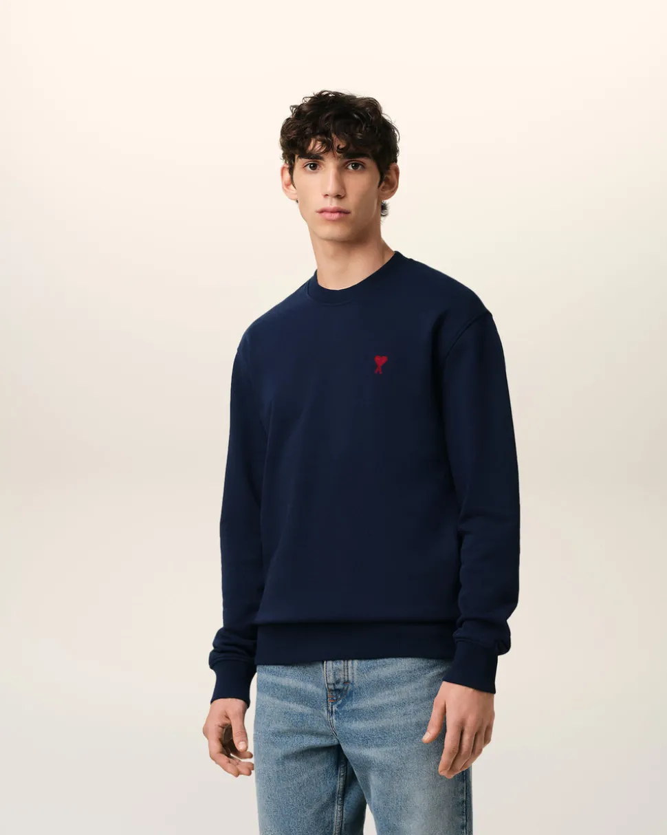 Sweatshirt Bleu Ami De Coeur En Coton Biologique