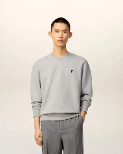 Sweatshirt Gris Ami De Coeur En Coton