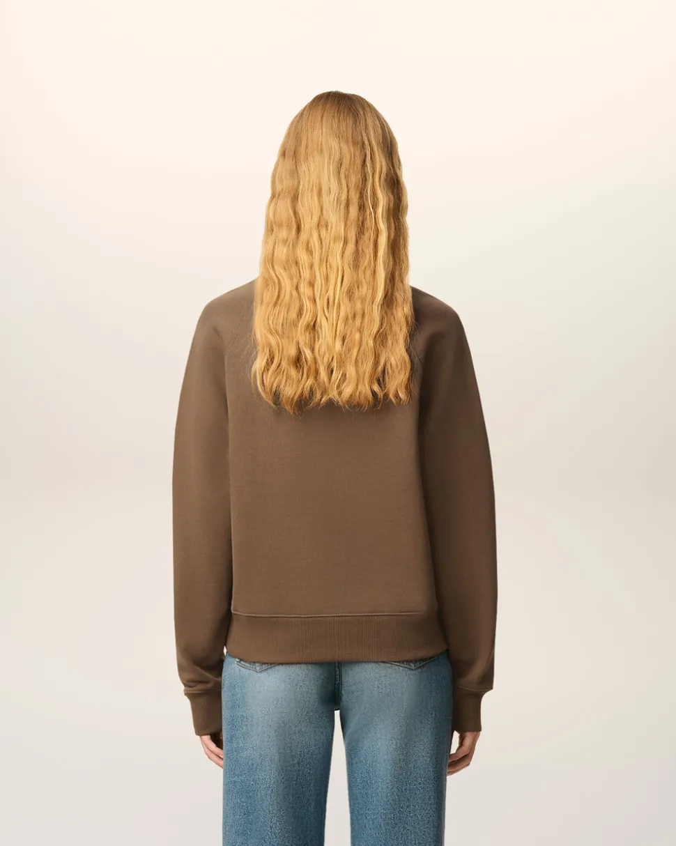 Sweatshirt Marron Ami De Coeur En Coton
