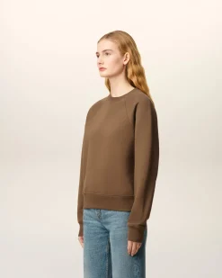 Sweatshirt Marron Ami De Coeur En Coton