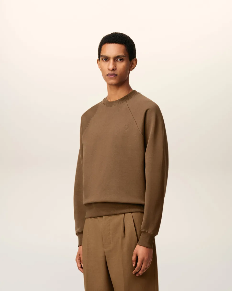 Sweatshirt Marron Ami De Coeur En Coton