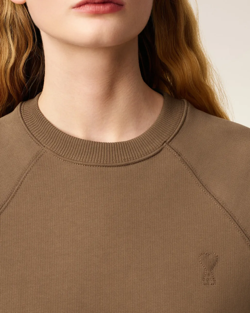 Sweatshirt Marron Ami De Coeur En Coton