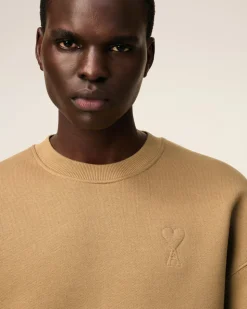 Sweatshirt Marron Ami De Coeur En Coton