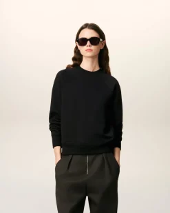 Sweatshirt Noir Ami De Coeur En Coton